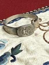 Medieval Silver Ring Engraved