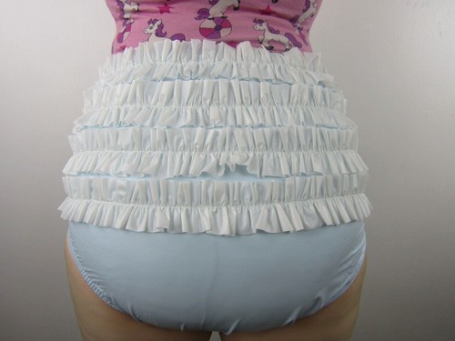 Baby blue with - baby, frills