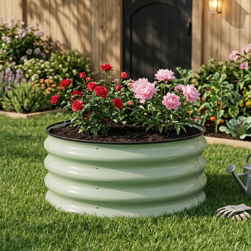 Metal steel raised garden - steel,