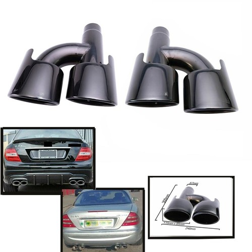C63 exhaust muffler end tips - exhaust,