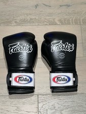 Fairtex BGV9 Mexican Style Boxing Gloves 10oz Black - Excellent Condition