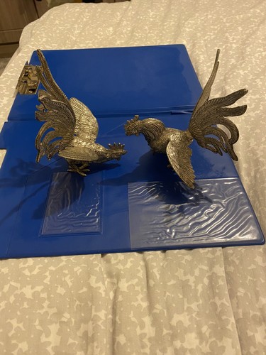 Vintage fighting roosters - fighting,
