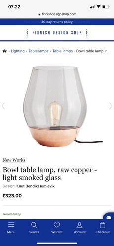 New works bowl table - new, lamp