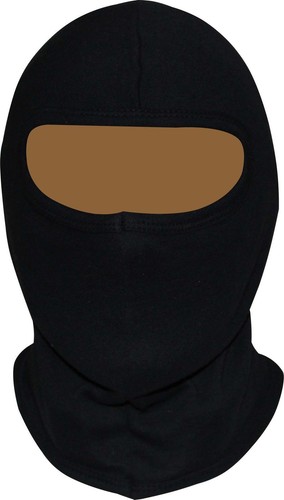 Black balaclava for karting - black,