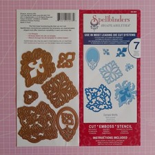 Spellbinders Shapeabilities 7 Die Set - Damask Motifs Used In Good Condition