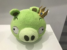 Angry Birds Green King Pig With Crown Plush Soft Toy 5” 