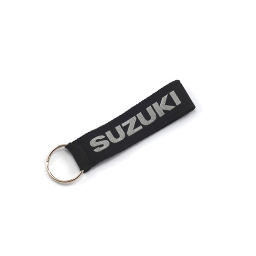 Black fabric print - fabric, keyring