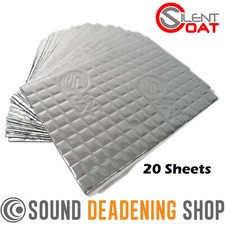 Sound Deadening Silent Coat 2mm Compact 20 Sheets Pack Car Van Butyl Dead Mat UK