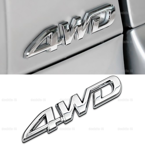 1pc 4wd logo chrome metal - 1pc,
