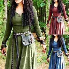 Medieval Renaissance Women Retro Long Dress Carnival Party Fancy Dress Costume P