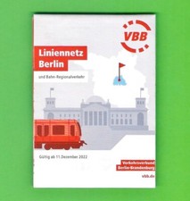 VBB Berlin Brandenburg - Pocket Size Railway Route Map - Germany - Dec 2022