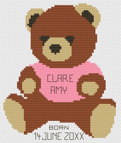 Cross stitch birth sampler kit - birth,