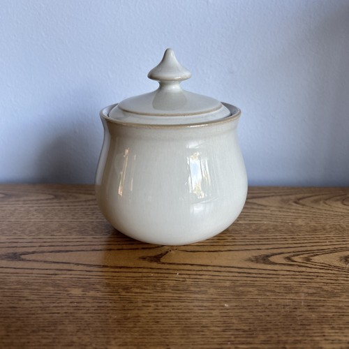 Denby cream linen sugar bowl - cream,