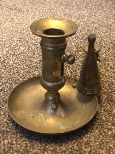Vintage brass chamberstick - vintage,