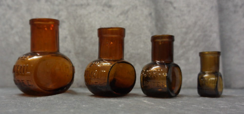 Vintage amber bovril glass - vintage,