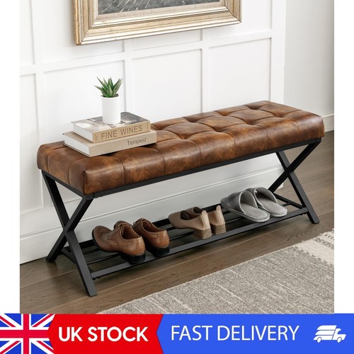 Upholstered shoe storage bench - shoe,