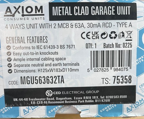Ced axiom mgu633cbta garage - mgu633cbta,