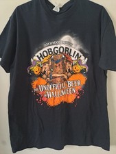 OFFICIAL WYCHWOOD BREWERY HOBGOBLIN BEER OF HALLOWEEN T-SHIRT - BLACK, SIZE L