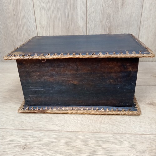 Vintage wooden storage box - storage,