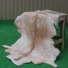 Elegant Brown Goat Hide Rug