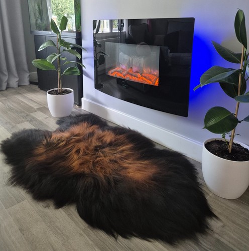 Icelandic sheepskin rug black - icelandic,