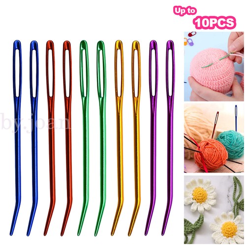 10pc large eye bent tip - eye,
