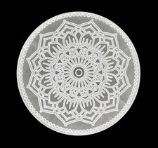 Grade A+ Selenite Charging Disk Crystal Plate 8-10cm – Engraved Designs Variety