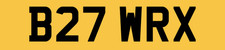 B27 WRX SHORT REG NUMBER PLATE SCOOBY DOO IMPREZA RS RB5 UK300 SUBARU 555 STI