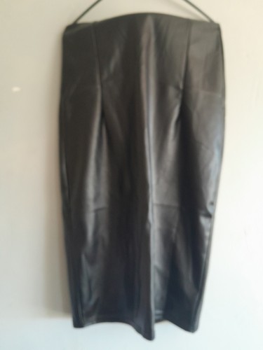 Black faux leather - black,