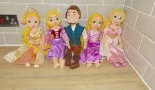Disney Tangled - 4 Rapunzel Variations & Flynn Rider- 5 Plush Doll Set Soft Toys