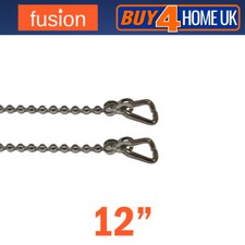 Triangle Plug Chain - Chrome Metal Ball Replacement Bathroom 12" Sink / 18" Bath