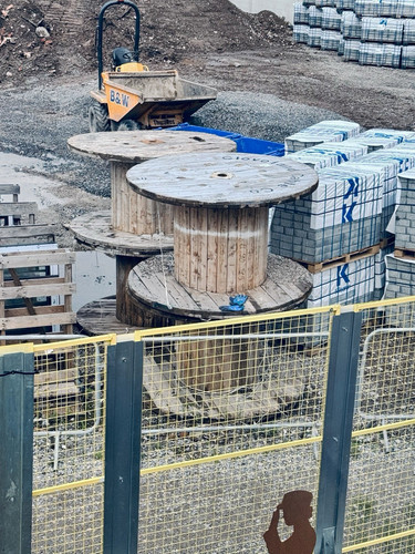 Wooden timber cable drum - wooden,