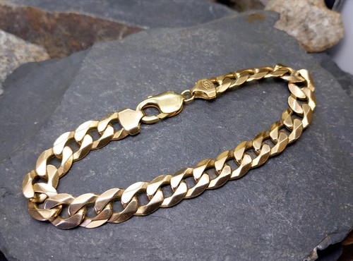 9ct yellow gold - yellow, curb