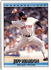 Jeffrey James Reardon Red Sox 89 Donruss 1992 Baseball Trading Card