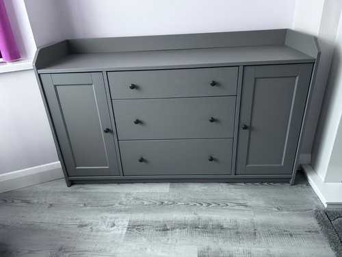 Ikea hauga sideboard - ikea, grey