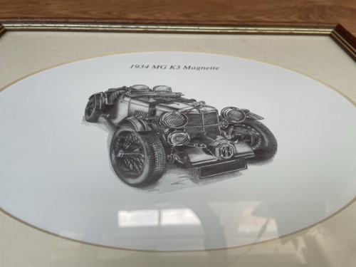 Vintage framed sketch - print, of