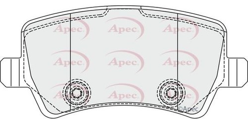 Apec rear brake pad set - rear,