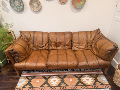 Stouby danish leather sofa - stouby,