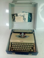 Vintage Antares Capri Portable Manual Typewriter with Case and Reel