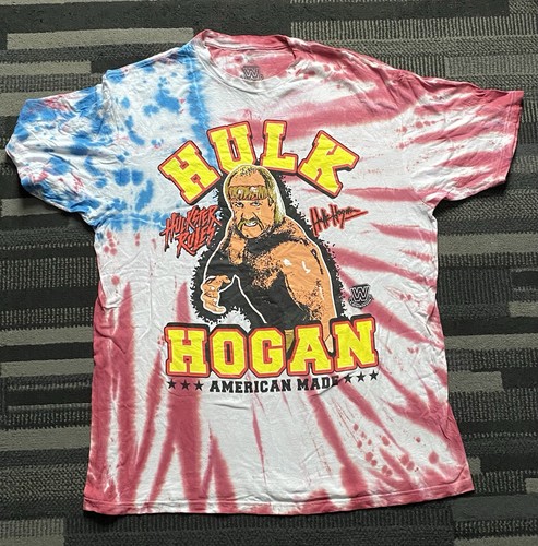 Wwf hulk hogan shirt red - wwf,