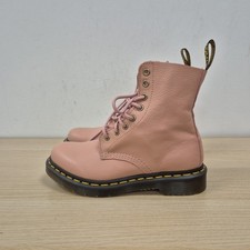 Dr Martens 1460 Pascal Womens Pale Pink Soft Leather Boots Size Uk 4 Eu 37