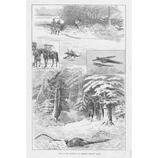 Close of the Partridge and Pheasant Shooting Season - Antique Print 1892
