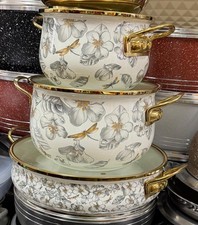 Enamel ware cooking pot - cooking,