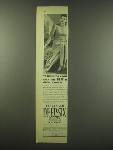 1940 dunlopillo deep six - dunlopillo, deep-six