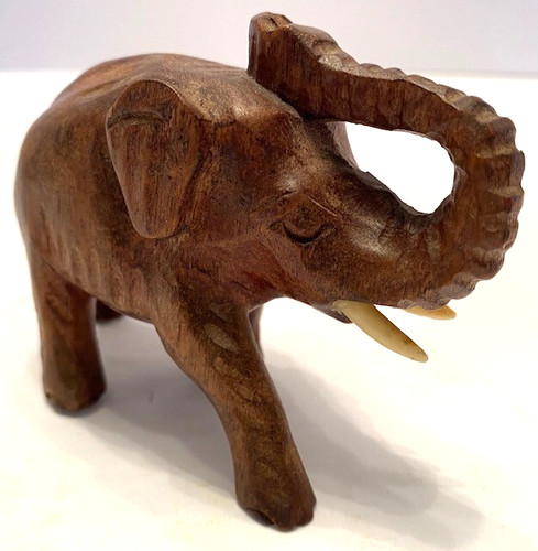 Vintage brown wooden carved - vintage,