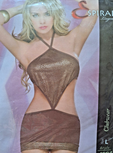 Sexy clubbing dress brown - clubbing, rave