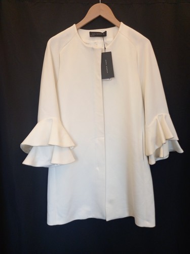 Zara woman white ruffled - white,