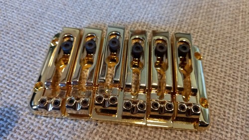 Gold string bass bridge - gold,