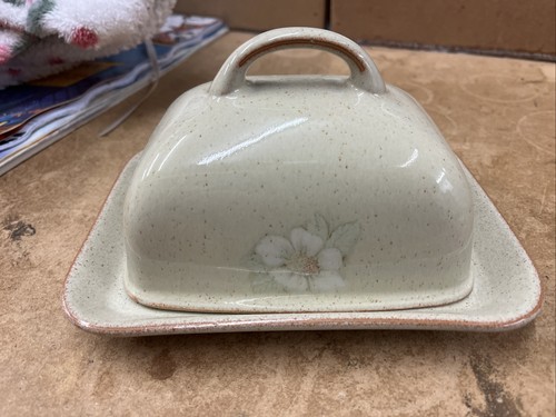 Denby greenwheat butter dish - denby,