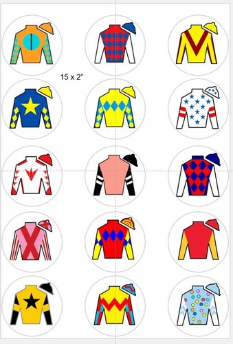Jockey shirts silks edible - shirts/silks,
